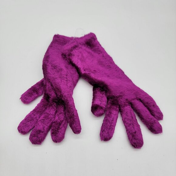 MIXIT Gloves‎ Bright Pink Furry Soft Stretch Womens One Size NEW NWOT - Picture 1 of 3